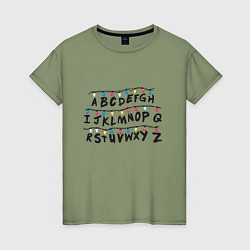 Женская футболка STRANGER THINGS ALPHABET