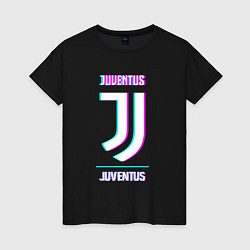 Женская футболка Juventus FC в стиле Glitch
