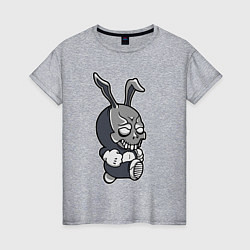 Футболка хлопковая женская Cool hare Hype Крутой заяц Шумиха, цвет: меланж