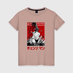 Женская футболка Chainsaw Man Человек-Бензопила Manga