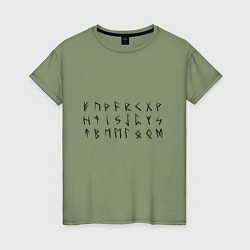 Женская футболка Руны, скандинавская мифология, полный набор из 24