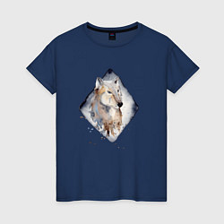 Женская футболка Снежный волк
