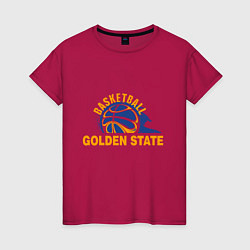 Футболка хлопковая женская Golden State Basketball, цвет: маджента