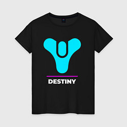 Женская футболка Символ Destiny в неоновых цветах