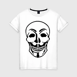 Женская футболка Анонимус - череп