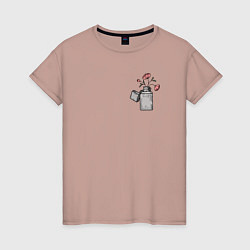 Женская футболка Зажигалка с цветком
