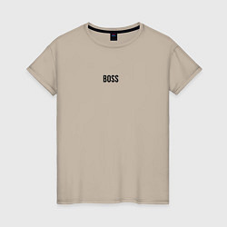 Женская футболка Boss Black Text
