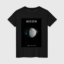 Женская футболка Moon Луна Space collections