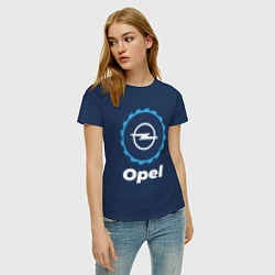 Футболка хлопковая женская Opel в стиле Top Gear, цвет: тёмно-синий — фото 2