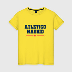 Футболка хлопковая женская Atletico Madrid FC Classic, цвет: желтый