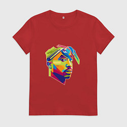 Футболка хлопковая женская 2PAC Style, цвет: красный