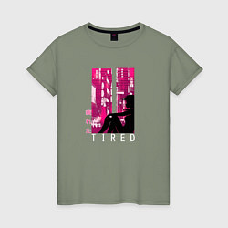Женская футболка Tired Sad