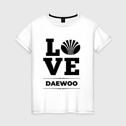 Футболка хлопковая женская Daewoo Love Classic, цвет: белый