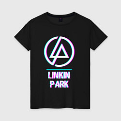 Футболка хлопковая женская Linkin Park Glitch Rock, цвет: черный