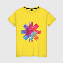 Футболка хлопковая женская RHCP Color, цвет: желтый