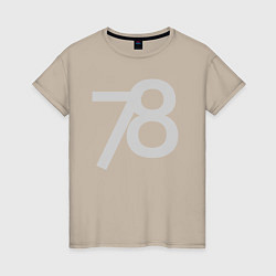 Женская футболка Огромные цифры 78