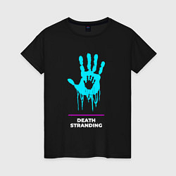 Женская футболка Символ Death Stranding в неоновых цветах