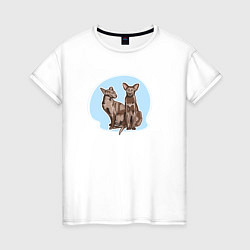 Женская футболка Кошка Гавана Браун Кошки