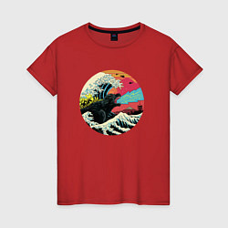 Женская футболка Hokusai Kaiju