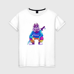 Женская футболка Зебра горячая линия Маями арт