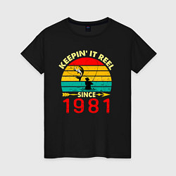 Женская футболка Подсекаю с 1981