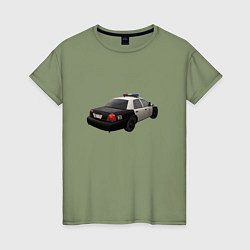 Женская футболка LAPD автомобиль