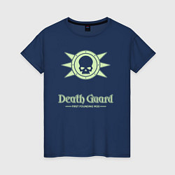 Футболка хлопковая женская Гвардия смерти лого винтаж, цвет: тёмно-синий