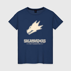 Женская футболка Саламандры лого винтаж