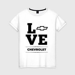 Футболка хлопковая женская Chevrolet Love Classic, цвет: белый