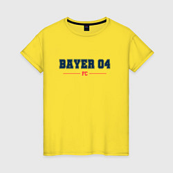 Футболка хлопковая женская Bayer 04 FC Classic, цвет: желтый