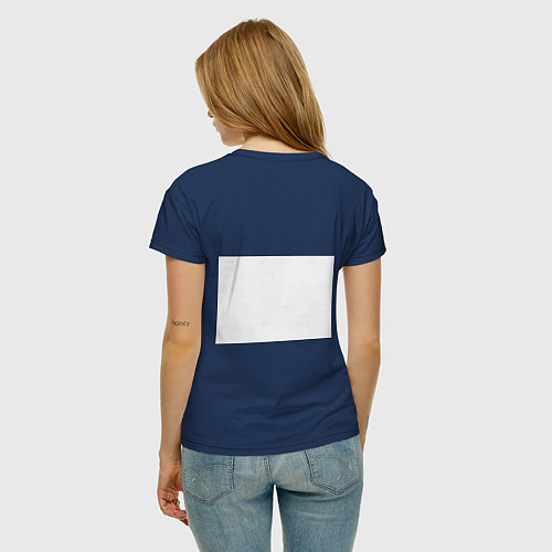 Женская футболка Тыква-голова всадника, Джека, PixelArt / Тёмно-синий – фото 4