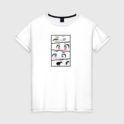 Женская футболка Аниме глазки в рамке
