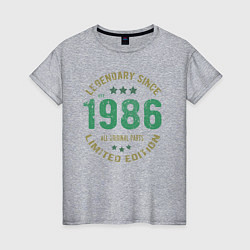 Женская футболка Легенда с 1986 года