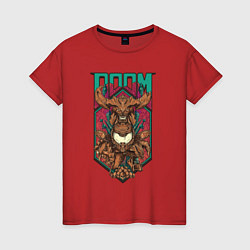 Женская футболка Doom - demon