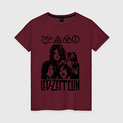 Женская футболка Led Zeppelin Black