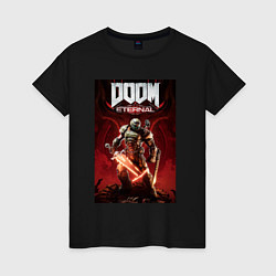 Женская футболка Doom eternal - slayer