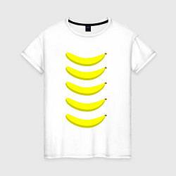 Женская футболка Пять бананов
