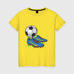 Женская футболка Футбольные бутсы
