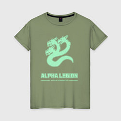 Женская футболка Альфа легион винтаж лого гидра