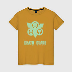Женская футболка Гвардия смерти Нургла винтаж лого