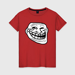 Женская футболка Тролльфейс улыбается мем
