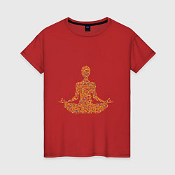 Женская футболка Медитация смайлики