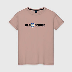 Женская футболка Old school, шеврон старой школы