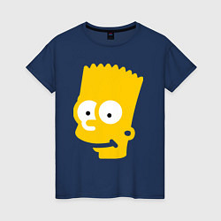 Женская футболка Барт Симпсон - портрет