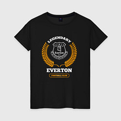 Женская футболка Лого Everton и надпись legendary football club