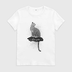 Женская футболка Леопард на ветке