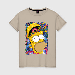 Женская футболка Мозг Гомера Симпсона - постер