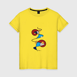 Женская футболка Абстрактный узор круги и линии