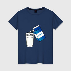 Женская футболка Люблю пить молоко