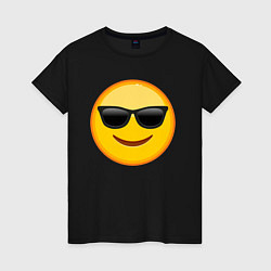 Женская футболка Эмодзи в Солнечных Очках
